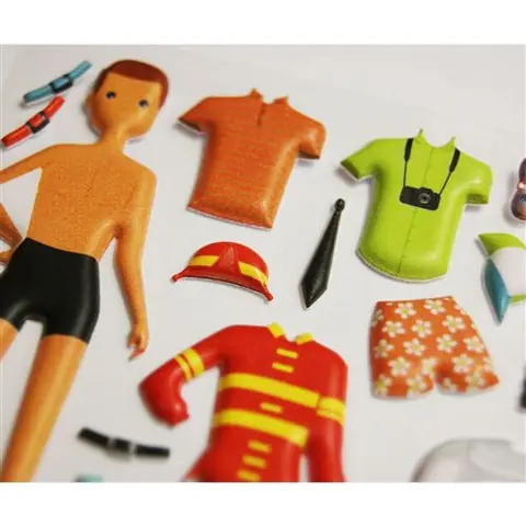Autocollants réutilisables - Relief 3D - Vêtements Garçons - Global Gift