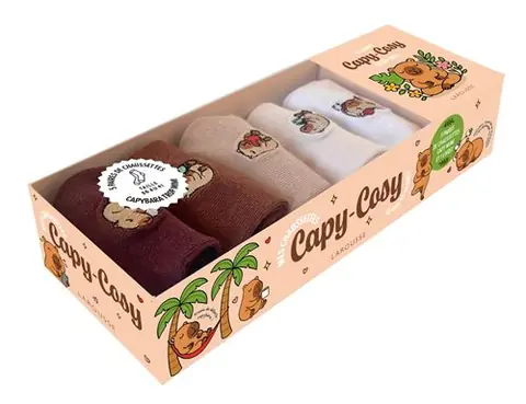 Mes chaussettes capy-cosy 5 paires de chaussettes -  Collectif - Larousse - Coffret - Jeux livres objets
