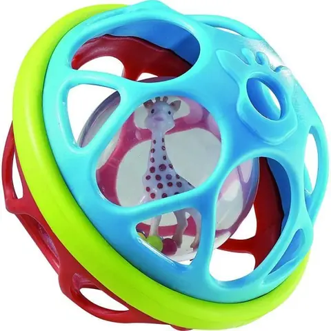 Balle souple pour bébé - VULLI - SOPHIE LA GIRAFE - Facile à saisir - Développe la motricité fine - Mixte
