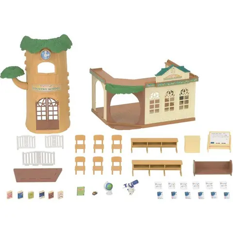 SYLVANIAN FAMILIES 5105 École de la Forêt + 5170 Les Copains d'Ecole