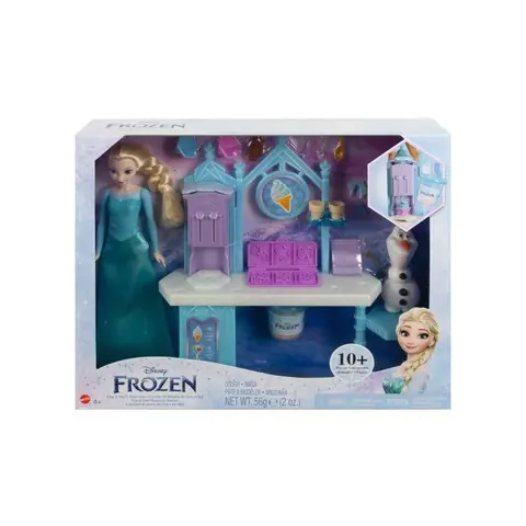 Coffret Pour Reine Des Neiges : Stand Gateaux givrés + Elsa + olaf + 13 Pieces - Set Jouets Fille + 1 Carte