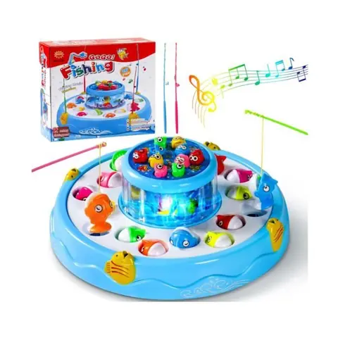 Jouet Pêche à la Ligne - Modèle Enfant - Multicolore - Aquarium Lumineux - 4 Cannes à Pêche