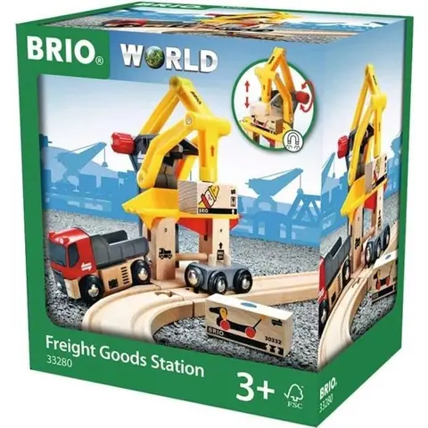 Brio World Grue de Chargement de Marchandises - Accessoire pour circuit de train en bois - Ravensburger - Mixte dès 3 ans - 33280