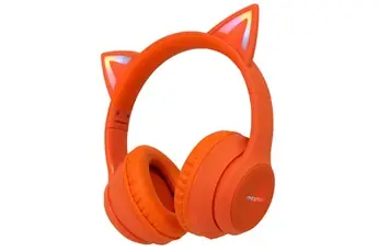 Casque Audio Enfants - Casque Enfant - Casque Bluetooth Sans Fil - Orange -