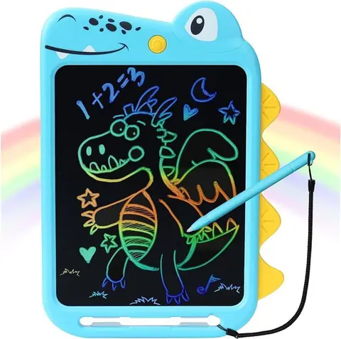 Ardoise Magique Jouet Enfant 2 3 4 5 6 AnsTablette Dessin 10 PoucesCadeau DAnniversaire Noël Dinosaure Jouets Jeux Garçon(Bleu)