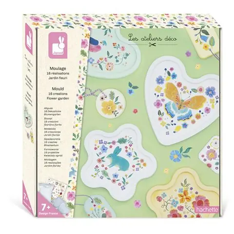 Jeu créatif Janod Moulage Jardin fleuri 16 réalisations