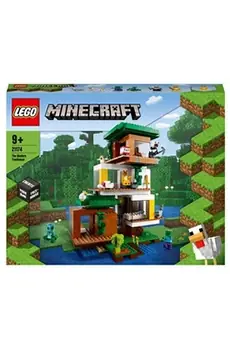 LEGO® 21174 Minecraft™ La cabane moderne dans l’arbre – Jouet Maison de Poupée pour Filles et Garçons, Modèle de Collection avec Fig