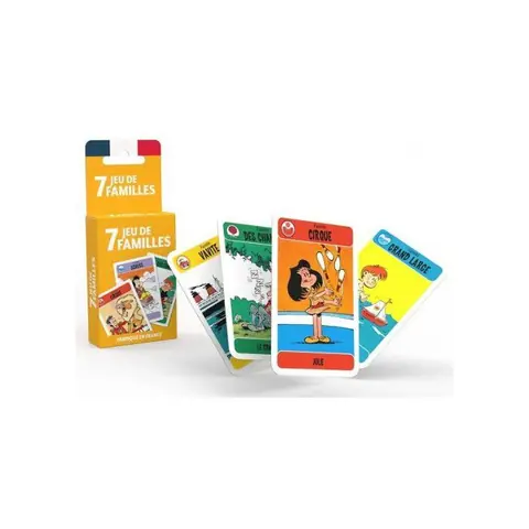 Jeu de 7 Familles Aventures Marc et Julie 42 cartes - Classique traditionnel - Jeu de societe Enfant - Des 4