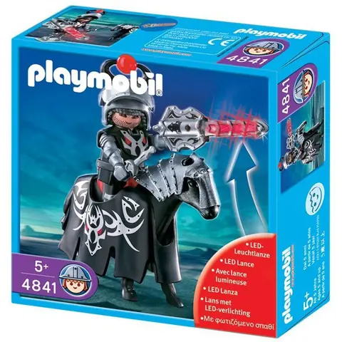 Playmobil Cavalier Dragon Rouge avec lance lumineu