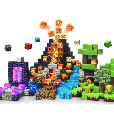 100 Pièces Blocs de Construction Magnétiques Ensemble de Blocs Cubes Magnétiques pour Construire de 3 à 10 AnsJouet