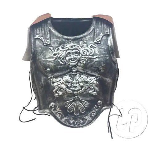 Armure de chevalier avec épaulières imitation cuir - Adulte - Gris - Mixte - Argent