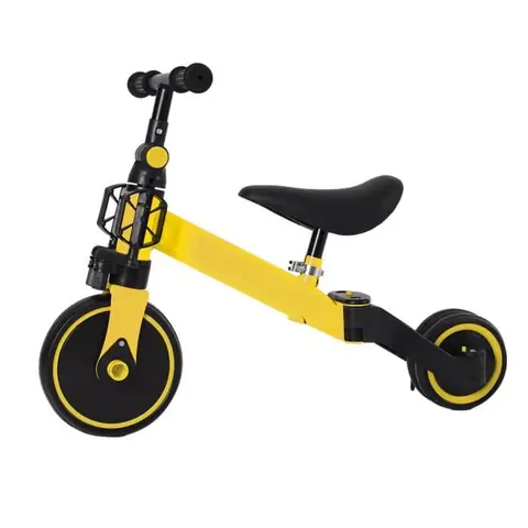 TRAYANTE TRICYCLE  Tricycle pour enfants - Vélo 2 en 1 pour enfants sans poignée de poussée Jaune