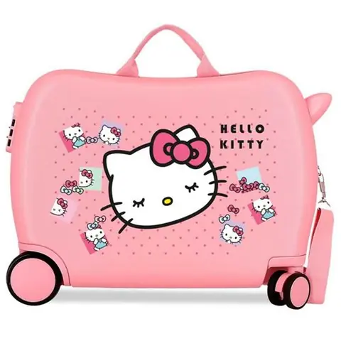 Sanrio - Valise trotteur enfant Hello Kitty "Bows" - 50 x 38 x 20 cm - Rose