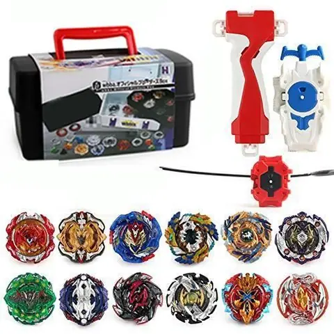 3T6B 12 Nouvelles Toupies Nado avec Lanceur Burst Turbo Gyro Pocket Box Pro