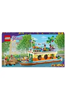 LEGO® 41702 Friends La Péniche, Jouet Bateau pour Enfants dès 7 ans avec Jardin, 4 Mini-Poupées, Figurines Animaux, Set Nature