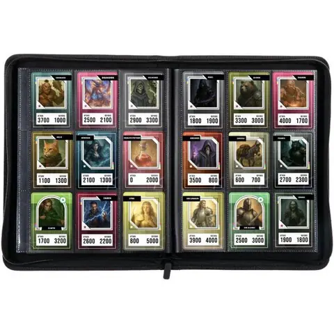 Album Premium 360 cartes à collectionner - Konix - 9 pochettes 63 x 88 mm par page - Magic The Gathering Pokémon Yu-Gi-Oh! - Noir