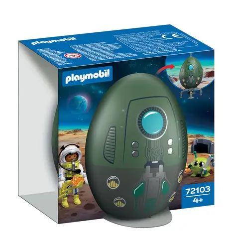 Playmobil 72103 Œuf 2en1 Mission Espace Lespace 39 pièces Cadeau à Pâques dès 4 ans