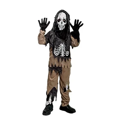 déguisement squelette zombie enfant - 5/6 ans - marron - ptitclown 88357