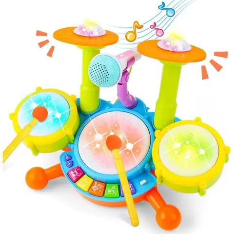 Jouet Bebe 1 an - Instruments de Musique Enfants Tambour Enfant Jouet 1 2 an Jeux Cadeau Noel Enfant 1 2 an pour Bebe Filles