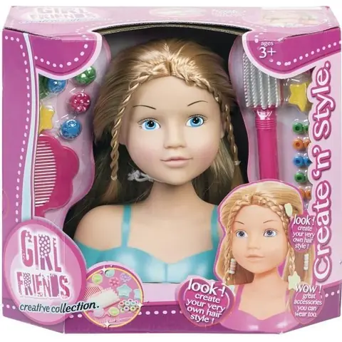 Tête à coiffer - WDK GROUPE PARTNER - 32303 - Couleur rose - Pour enfants à partir de 3 ans