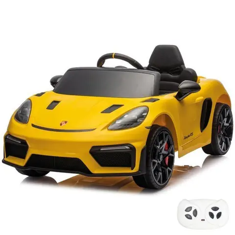 PORSCHE 718 Spyder RS Voiture Électrique 12V - Argent - 1 à 5 ans - Licence Officielle - Batterie Lithium - Bluetooth