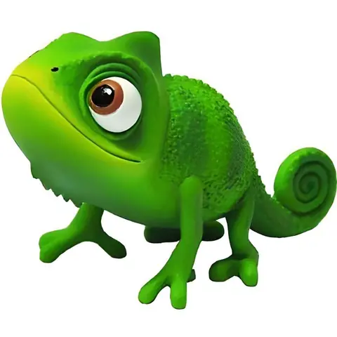 Figurine Pascal 6 cm - Raiponce - Disney Princesses - Vert - Fille - Enfant - A partir de 3 ans