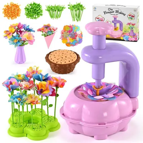 Kit Création Bouquet de Fleurs DIY - Activité Manuelle Enfant 4-12 Ans Cadeau Créatif Filles pour Anniversaire Noël