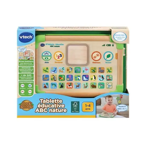 VTECH BABY - Tablette Éducative ABC Nature - Jouet Bois FSC®