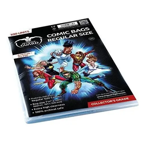 Pochettes de rangement pour comics - ULTIMATE GUARD - Regular size - Lot de 100 - Mixte - Intérieur