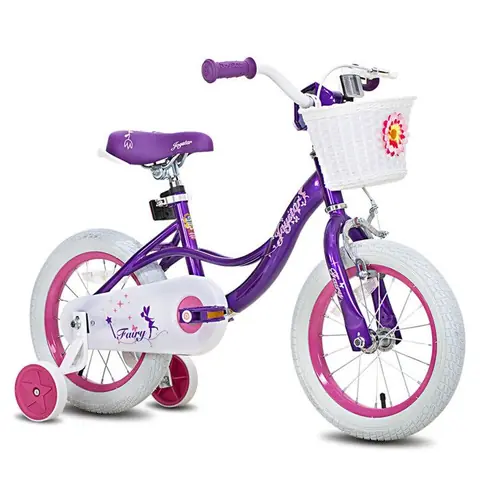 Vélo pour enfants - JOYSTAR - 14 pouces - Panier et roues auxiliaires - Violet