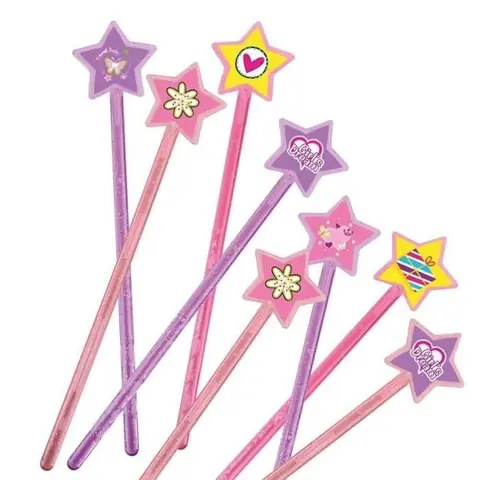 Mini jouets Baguette de fée - PTIT CLOWN - re23492 - Multicolore - Rose - Lot de 5