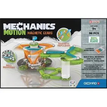 GEOMAG MECHANICS, MOTION 96 pcs, construction magnétique, jeux éducatifs, Jouet pour enfants dès 7 ans, GMT01
