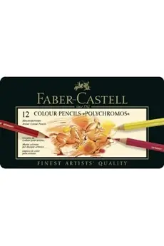Crayons de couleur POLYCHROMOS, étui en métal de 12