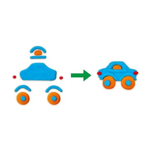 Pâte à modeler - Circulation - Jouet pour enfant - Mixte - Bleu et orange