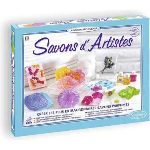 Kit Savon DArtistes SENTOSPHERE - Créez des savons cosmétiques originaux - Mixte - A partir de 8 ans