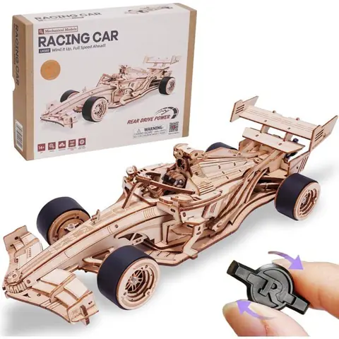 Maquette de Voiture ROWOOD 3D en Bois à Construire - Kit de Bricolage Créatif