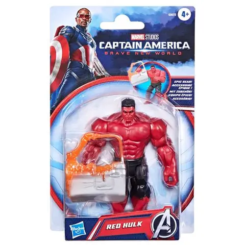 Figurine Avengers Marvel Epic Hero Series Captain America Brave New World Hulk Rouge et Noir