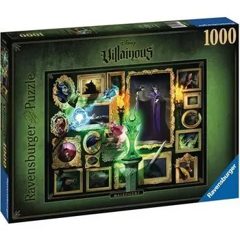 DISNEY VILLAINOUS Puzzle 1000 pièces - Maléfique - Ravensburger - Puzzle adultes - Collection Disney Villainous - Dès 14 ans