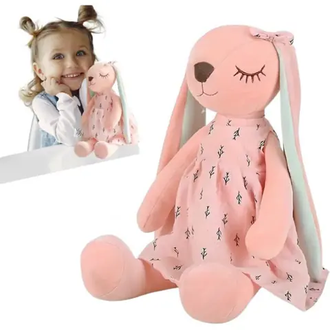 Peluche Lapin Douce 35cm - Peluche apaisante - doudou pour enfant- peluche pour enfant - Peluche cadeau- peluche rose - doudou fille