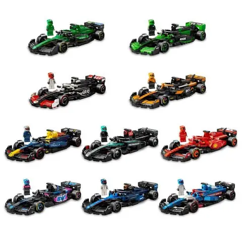 LEGO Speed Champions Formula 1 Lot de 10 Ecuries Collector