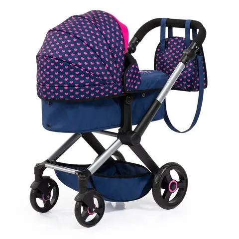 Landau pour poupée - Bayer design - XEO - Bleu - 65x38x72 cm - Pour poupées jusquà 46 cm