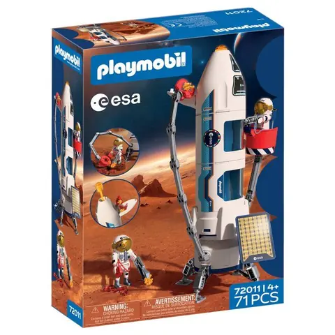 Playmobil 72011 Fusée dexploration sur Mars de lESA Lespace 71 pièces dès 4 ans