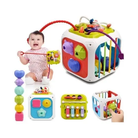 Jouet pour bébé - Cube dactivité 7 en 1 - Multicolore - Léger - ABS sans BPA
