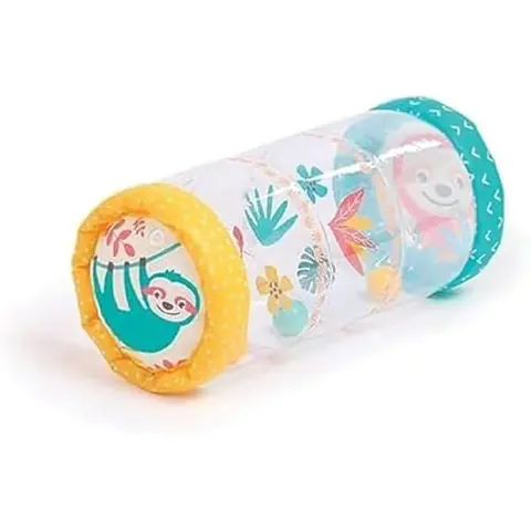 Cylindre Gonflable - LUDI - Baby Roller Paresseux - 45 x 20 x 20 cm - Dès 6 Mois - Multicolore