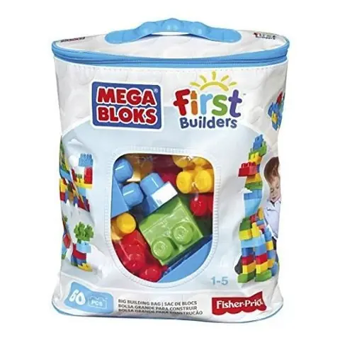 Jouet de construction - MEGA BLOKS - FIRST BUILDERS - MAXI - 60 briques - Nouvelles couleurs