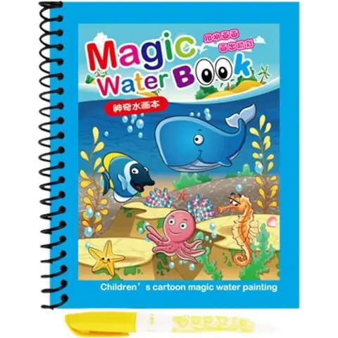 Livres De Coloriage À Leau Réutilisables – Livre Daquarelle Pour Enfantts  Livre De Peinture À Leau Magique Pour Enfantts