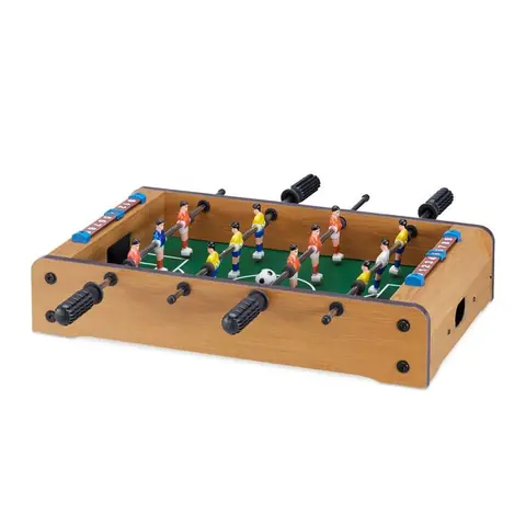 Relaxdays Baby-foot mini babyfoot de table enfants adulte jeu de table soccer de voyage HxlxP: 11 x 51 x 50cm vert brun