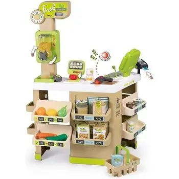 Smoby - Fresh Market - Marchande pour Enfant - Supermarché Bio - 43 Accessoires inclus