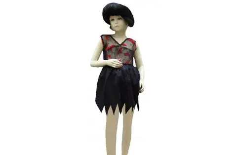 Deguisement fille : sorciere 5 a 6 ans - robe - costume halloween - enfant