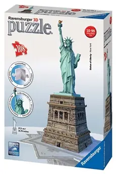 Puzzle 3D Statue de la Liberté - Ravensburger - Monument 108 pièces - sans colle - Dès 8 ans